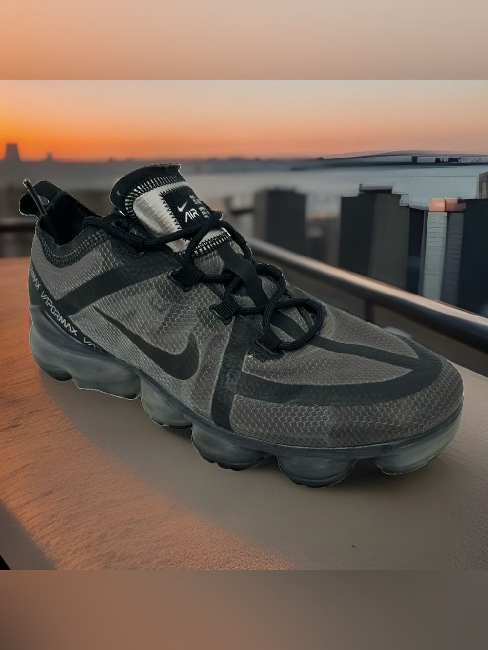 Nike Trainers Ghost Black Vapormax Gray 2019 Womens 8.5 Sneakers Rubber Shoes